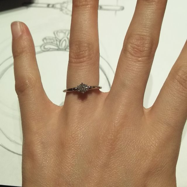 【ケイウノ ブライダル(K.UNO BRIDAL)の口コミ】 彼のご両親から婚約指輪を頂いたのでリフォームできるところを探していま…