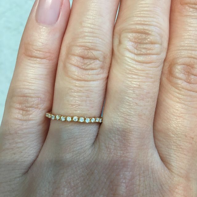 【agete(アガット)の口コミ】 華奢なアンティーク風のデザインがとても可愛いリングです。あえてダイヤ…