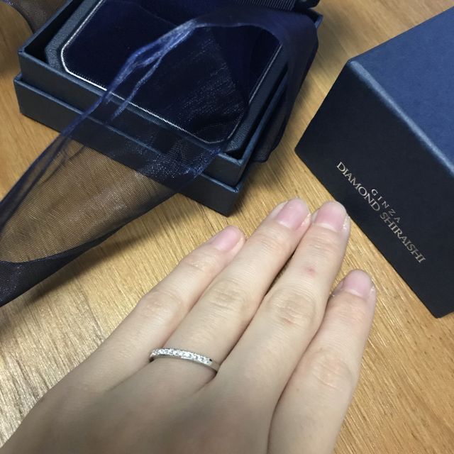 【銀座ダイヤモンドシライシの口コミ】 ダイヤがすごくキラキラしていて可愛かった！普段使いできる感じだったの…