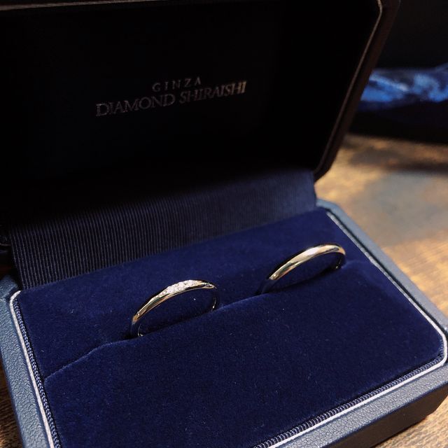 【銀座ダイヤモンドシライシの口コミ】 シンプルなのに可愛い！着け心地もしっくりきて、試着して即決定しました…