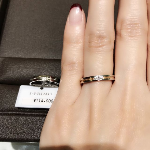 【アイプリモ(I-PRIMO)の口コミ】 コンビは考えていなかったのですが、こちらのデザインは間にハートがずら…