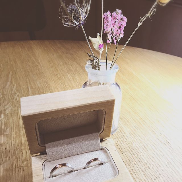 【uchimari(ウチマリ)の口コミ】 もともと２人共ものづくりが好きだったので、結婚指輪は手づくりにしたい…