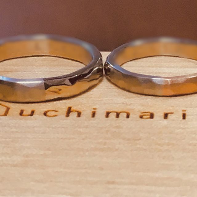 【uchimari(ウチマリ)の口コミ】 もともと２人共ものづくりが好きだったので、結婚指輪は手づくりにしたい…