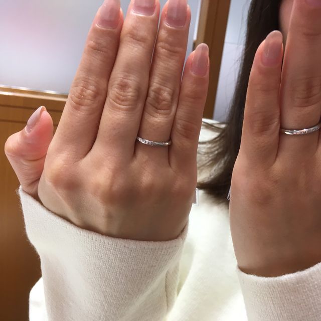 【銀座ダイヤモンドシライシの口コミ】 女性のリングから選んだが、可愛いくてつけ心地も良くメンテナンスが充実…