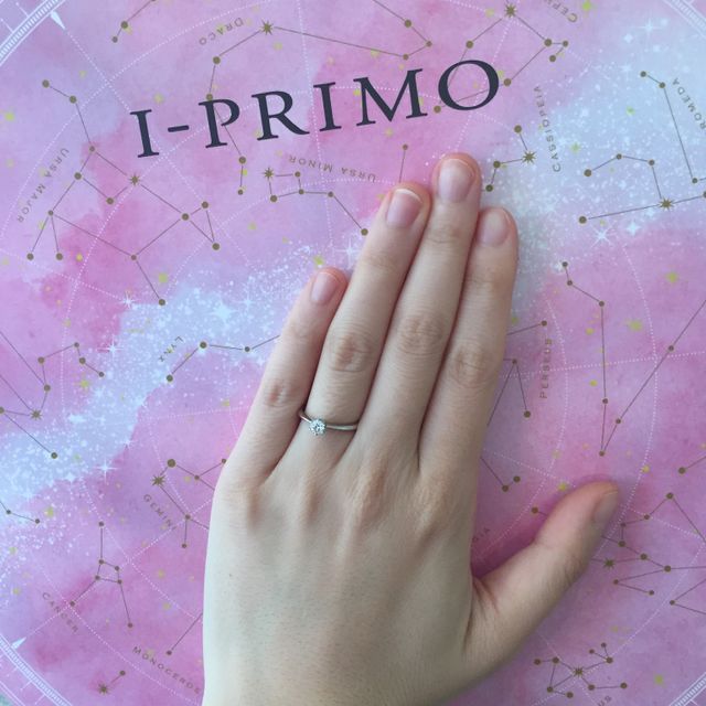 【アイプリモ(I-PRIMO)の口コミ】 彼がプロポーズリングとして用意してくれたものでした。たまたま友人と店…