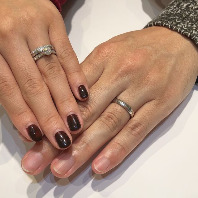 【4℃ BRIDAL(ヨンドシーブライダル)の口コミ】 最大の理由としては婚約指輪との重ね付けがあっていたのが決め手ですが、…