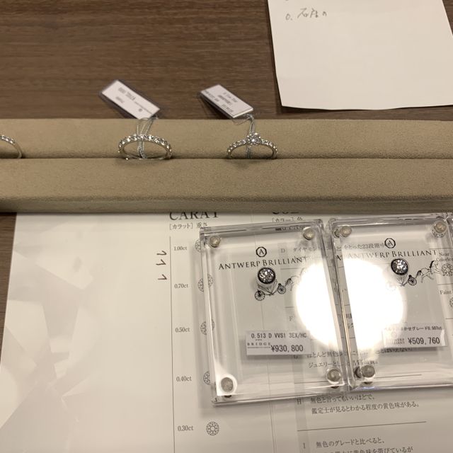 【BRIDGE ANTWERP BRILLIANT GALLERY(ブリッジ・アントワープ・ブリリアント・ギャラリー)の口コミ】 マリッジが太めのハーフエタニティのためエンゲージもマリッジに見劣りし…