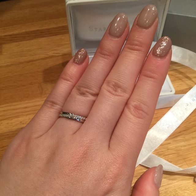 【STAR JEWELRY(スタージュエリー)の口コミ】 彼の体格がよく手も大きいので幅広のリングを探していました。なおかつマ…