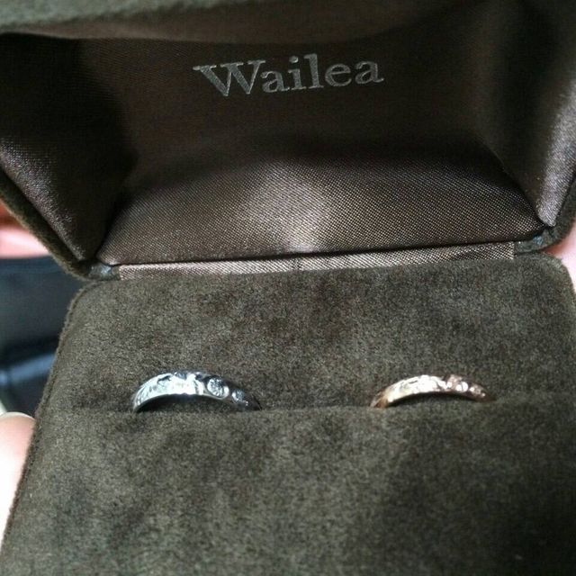 【Wailea(ワイレア)の口コミ】 いろんなブランドを見て回り、女性の指輪はどれも可愛いものばかりだけど…