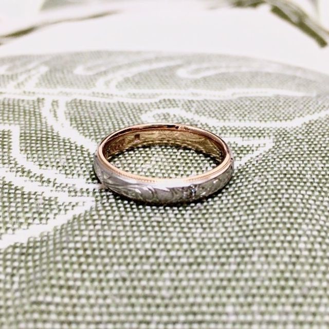 【ISLANDS(アイランズ)の口コミ】 表側はK18ピンクゴールド、サイドと裏側はプラチナ950…というよう…