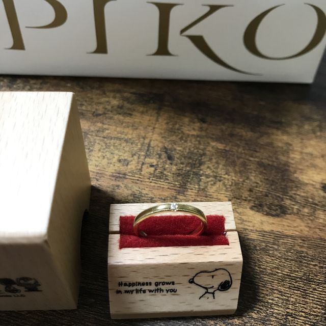 【with Happiness..の口コミ】 スヌーピー可愛いです！！デザインがシンプルで素敵で、一粒のダイアモン…