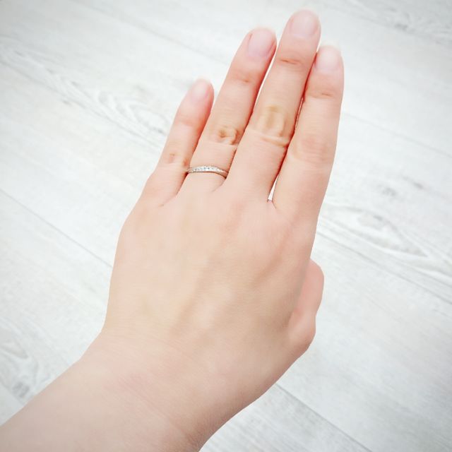 【アイプリモ(I-PRIMO)の口コミ】 毎日つける結婚指輪。太い指でもすっきり見える形を探してました。やはり…