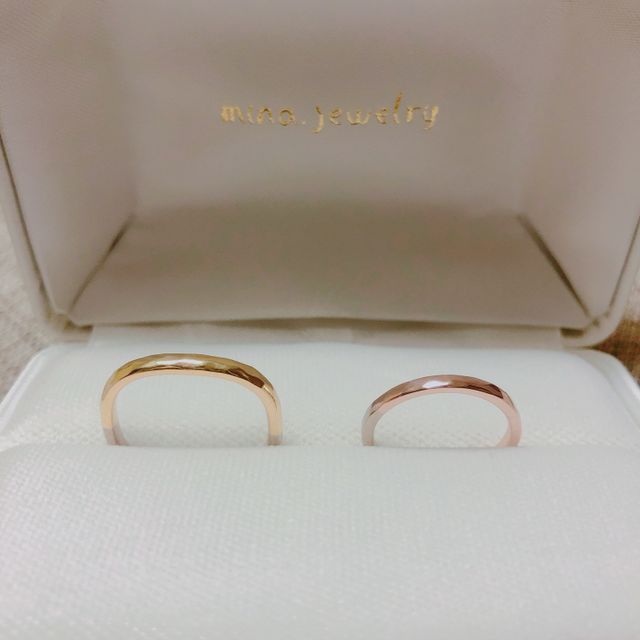 【mina.jewelry(ミナジュエリー)の口コミ】 はじめはSNSで知り興味を持ったのですが実際、店舗でリングを拝見して自分…