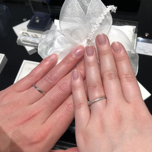 【銀座ダイヤモンドシライシの口コミ】 購入した指輪はブーケです。決め手はダイヤモンドの輝きです！また、プラ…