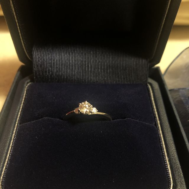 【銀座ダイヤモンドシライシの口コミ】 メレダイヤのある比較的細身の指輪を探していました。メレダイヤの大きさ…