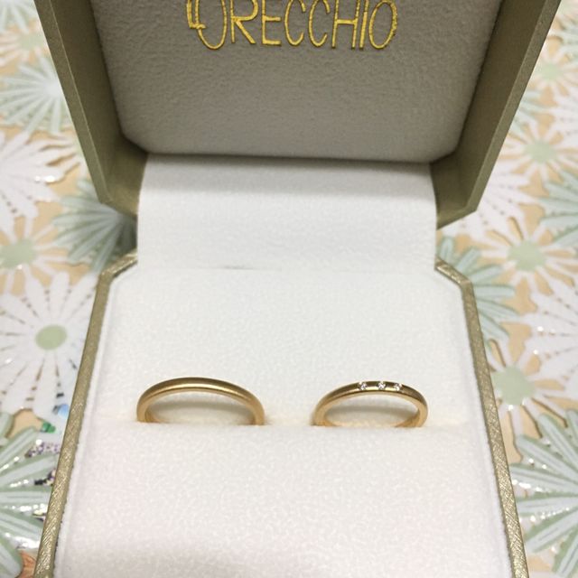 【ORECCHIO(オレッキオ)の口コミ】 アンティークゴールドのデザインに憧れがあり、オレッキオで結婚指輪を決…