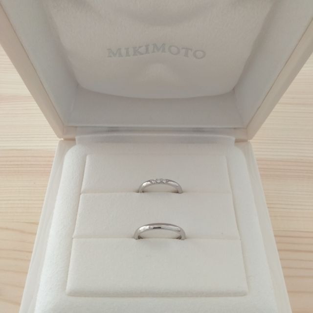 【MIKIMOTO(ミキモト)の口コミ】 婚約指輪は購入しなかったため、結婚指輪はダイヤの付いた物を探していま…