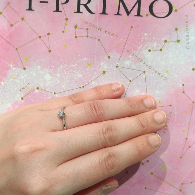 【アイプリモ(I-PRIMO)の口コミ】 細身のリングが好みだったので、お店で1番細身のリングを選んで試着したら…