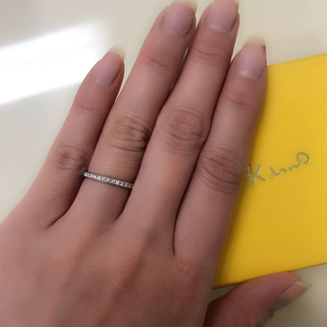 【ケイウノ ブライダル(K.UNO BRIDAL)の口コミ】 私の指輪は既製品になります。サイズの事もあるし、セミオーダーをしよう…