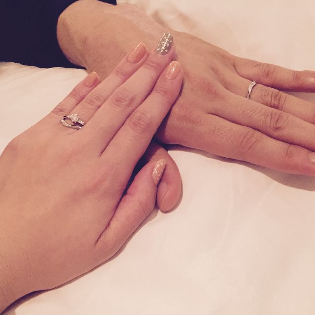 【アイプリモ(I-PRIMO)の口コミ】 はじめは婚約指輪を買うつもりがなかったので、結婚指輪にダイヤが使われ…