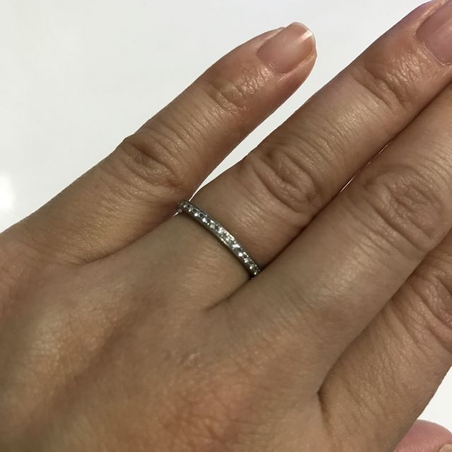 【4℃ BRIDAL(ヨンドシーブライダル)の口コミ】 どれも可愛かったのですが、付けて一番似合ったのでこれにしました。指が…