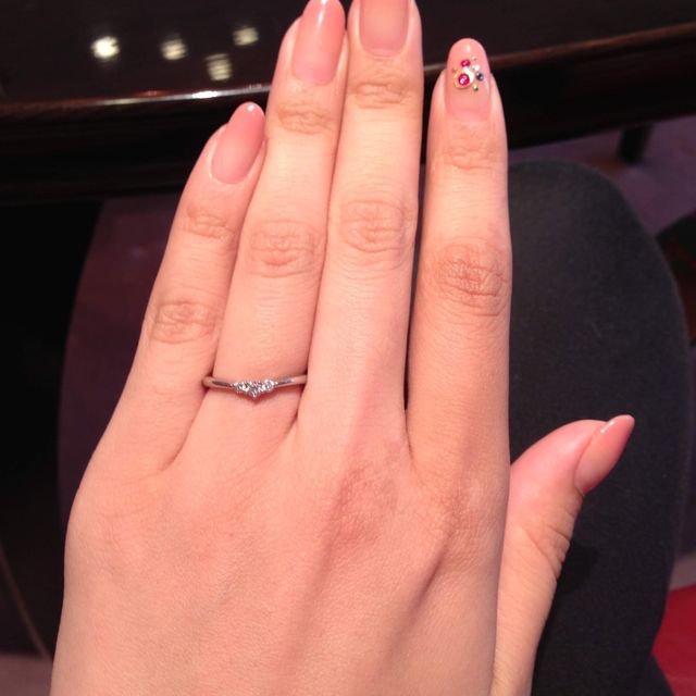 【ケイウノ ブライダル(K.UNO BRIDAL)の口コミ】 七夕の結婚記念日に合わせたデザインを考えてもらえた。2人で合わせて１つ…