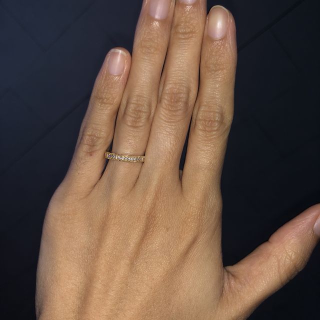 【Mariage ent(マリアージュエント)の口コミ】 ゴールドでダイヤが周りにあるものが良かったのでそれにしました。それに…