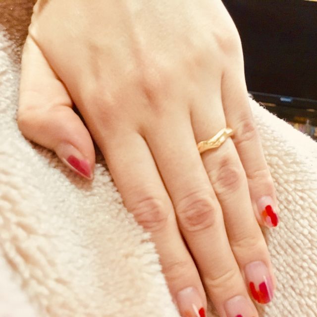 【俄(にわか)の口コミ】 デザインは主人の好みで、かっこいい！と話していました。指輪の加工も可…