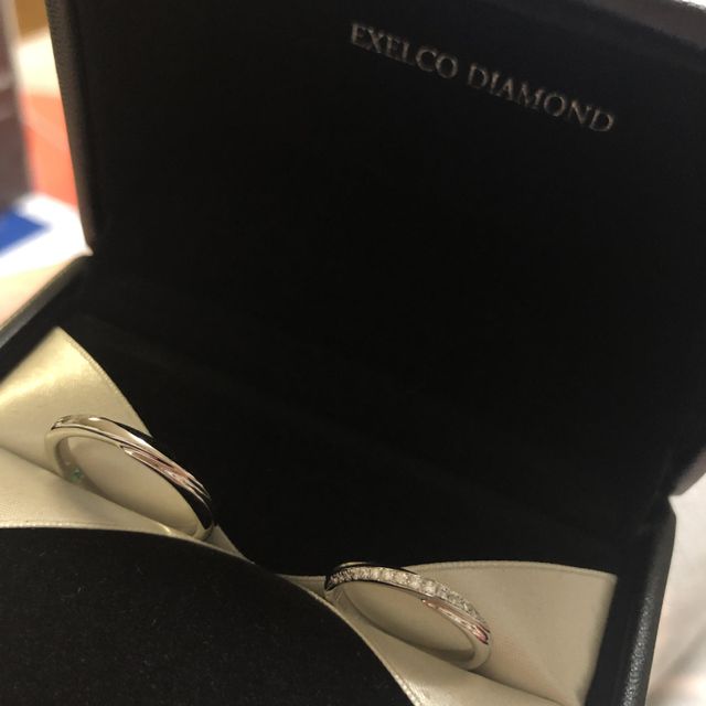【エクセルコダイヤモンド(EXELCO DIAMOND)の口コミ】 セミオーダーであり、注文してから自分たちのためだけに作ってもらえると…