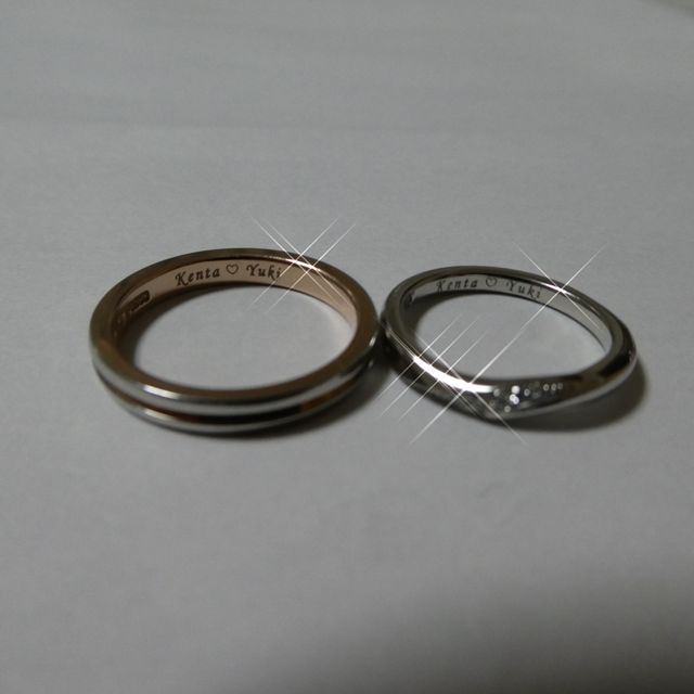 【アイプリモ(I-PRIMO)の口コミ】 指輪のデザインは夫婦同じようなものをつけると思っていましたが、私たち…