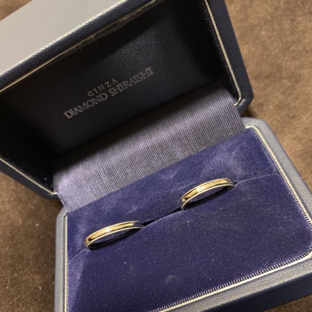 【銀座ダイヤモンドシライシの口コミ】 はじめは他ブランドでミル打ちの指輪を紹介していただきそれを見てたんで…