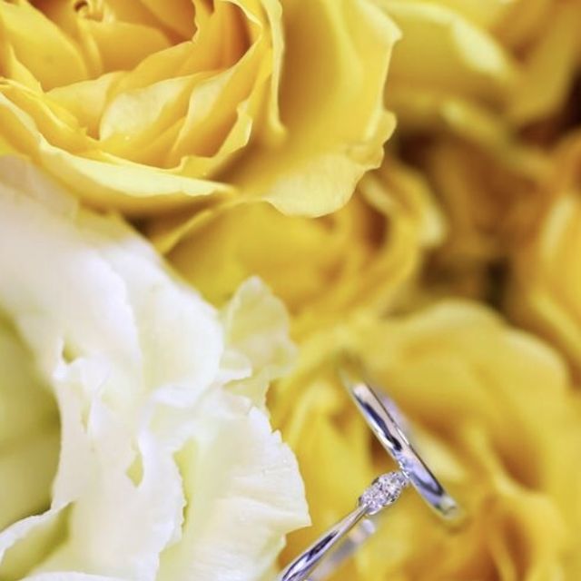 【銀座ダイヤモンドシライシの口コミ】 ダイヤモンドの存在感がありつつもシンプルで高級感があり、かつかわいい…