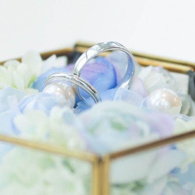 【ギンザタナカブライダル(GINZA TANAKA BRIDAL)の口コミ】 ペアのリングをたくさん試したけどなかなかしっくりこず。お互いに似合う…