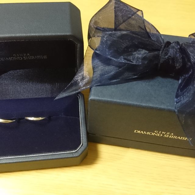 【銀座ダイヤモンドシライシの口コミ】 カーブがゆるやかであるところ、ダイヤモンドが主張しすぎないけどちゃん…