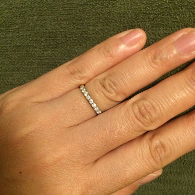 【ティファニー(Tiffany & Co.)の口コミ】 プラチナにダイヤの指輪は以前にもらっていたので、一生つけることを考え…