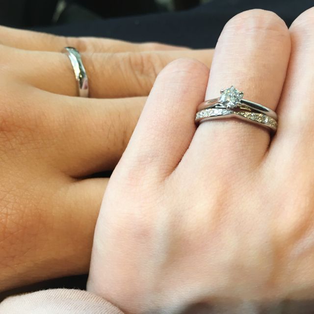 【銀座ダイヤモンドシライシの口コミ】 デザインに一目惚れして来店前から心に決めていました。ハーフエタニティ…