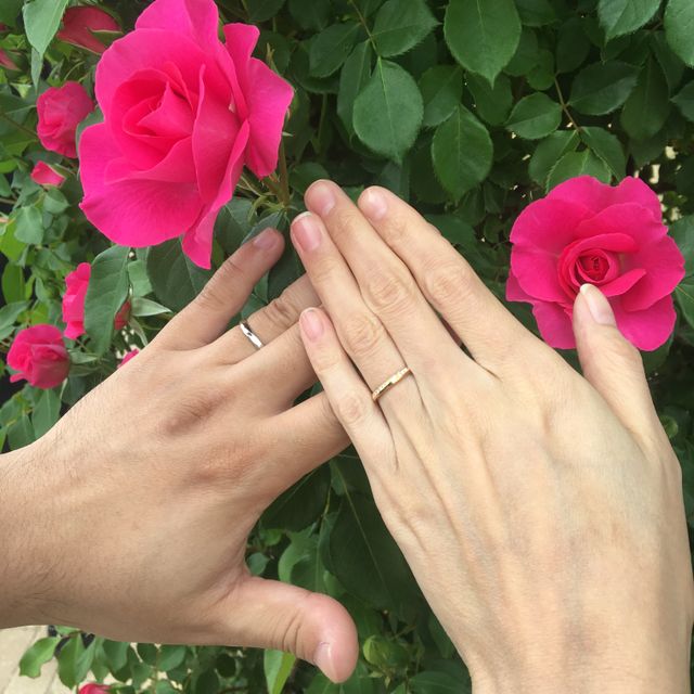 【アイプリモ(I-PRIMO)の口コミ】 アルテミシアという名前のリングをプラチナとイエローゴールドでオーダー…