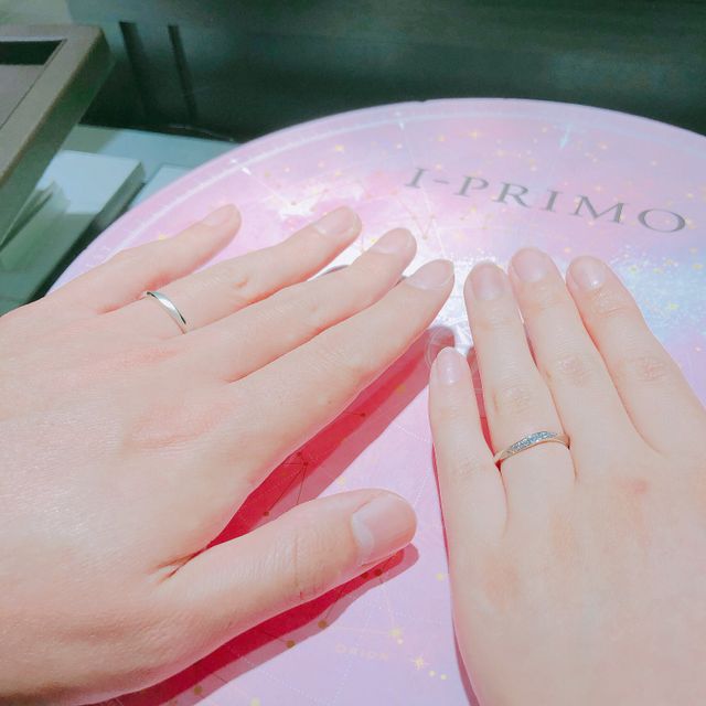 【アイプリモ(I-PRIMO)の口コミ】 結婚指輪はストレートではなくて少しウェーブっぽいものがいいなとは思っ…