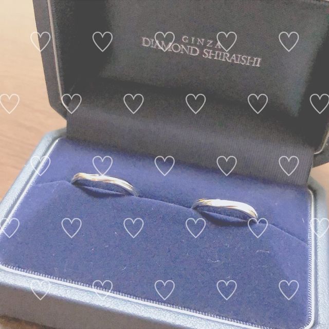 【銀座ダイヤモンドシライシの口コミ】 婚約指輪も銀座ダイヤモンドシライシで購入させていただいた為、結婚指輪…
