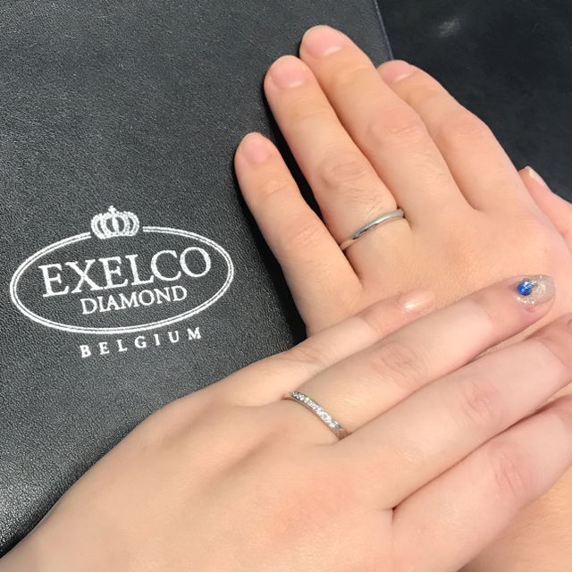 【エクセルコダイヤモンド(EXELCO DIAMOND)の口コミ】 色々指輪を見させてもらったんですが、1番ピンときたものを選びました。気…