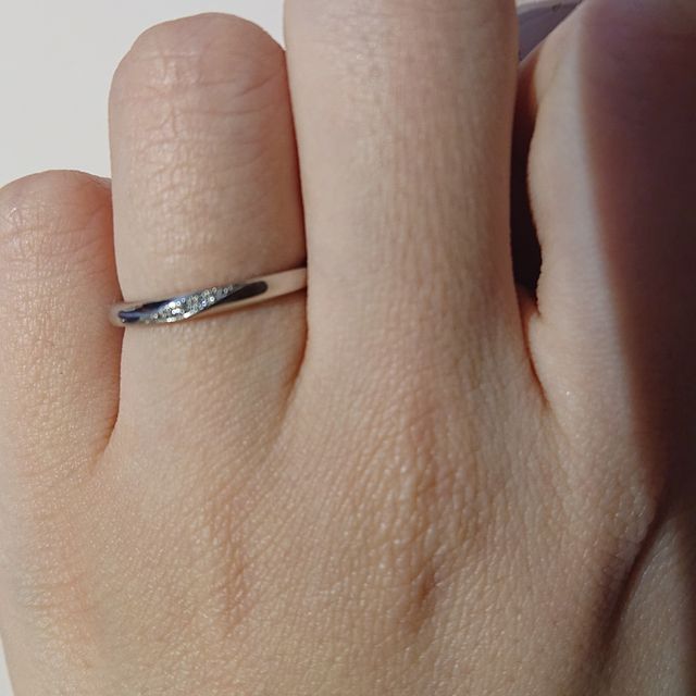 【TRECENTI(トレセンテ)の口コミ】 すでに他の店で婚約指輪を購入していたため、それに合うデザインの結婚指…