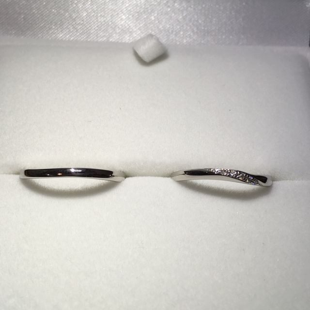 【festaria bijou SOPHIA(フェスタリア ビジュソフィア)の口コミ】 エンゲージリングは桜をイメージしたデザインになっていて、ちょうど4月ご…