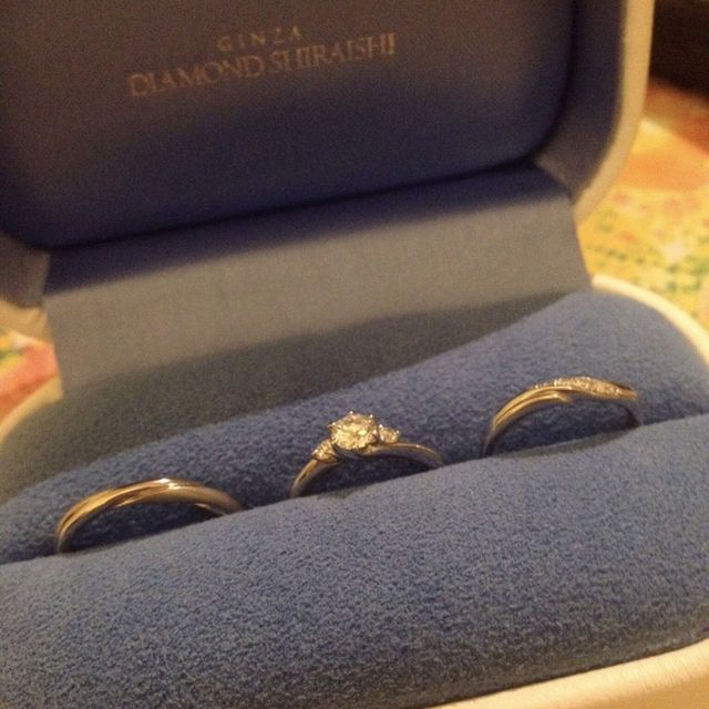 【銀座ダイヤモンドシライシの口コミ】 指輪のデザインが好みだったこと、またダイヤモンドを自分で選ぶことがで…