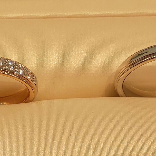 【Ponte Vecchio(ポンテヴェキオ)の口コミ】 ダイヤのハーフエタニティで、かつプラチナとゴールドのコンビを希望して…