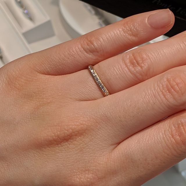 【Ponte Vecchio(ポンテヴェキオ)の口コミ】 ダイヤのハーフエタニティで、かつプラチナとゴールドのコンビを希望して…