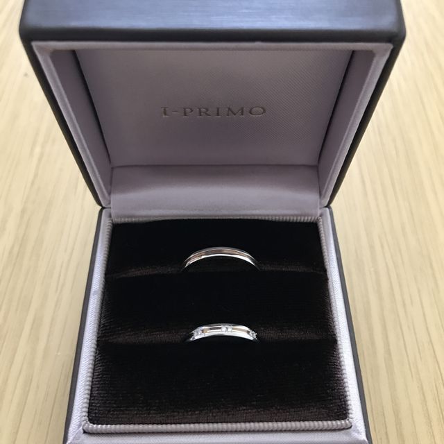 【アイプリモ(I-PRIMO)の口コミ】 デザインもシンプルながら素材をptとピンクゴールドのコンビネーションに…