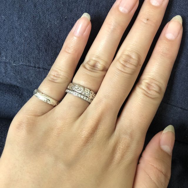 【4℃ BRIDAL(ヨンドシーブライダル)の口コミ】 旦那と前々から4℃のサイトで結婚指輪を見ていて沢山のデザインのものがあ…