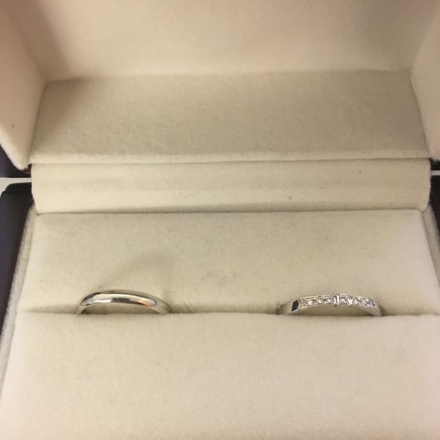 【LUZIR(ルジール)の口コミ】 結婚指輪はデザインが可愛く、婚約指輪はダイヤをより大きく見せたかった…