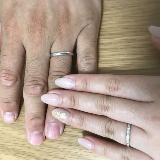 【サマンサティアラブライダル(Samantha Tiara Bridal)の口コミ】 幅の太さが丁度良く、主人のものは太め、私のものは少し細めで、2人ともが…