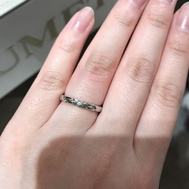 【ショーメ(CHAUMET)の口コミ】 シンプルな物を探していたため下調べの際には全く候補に入らなかったので…